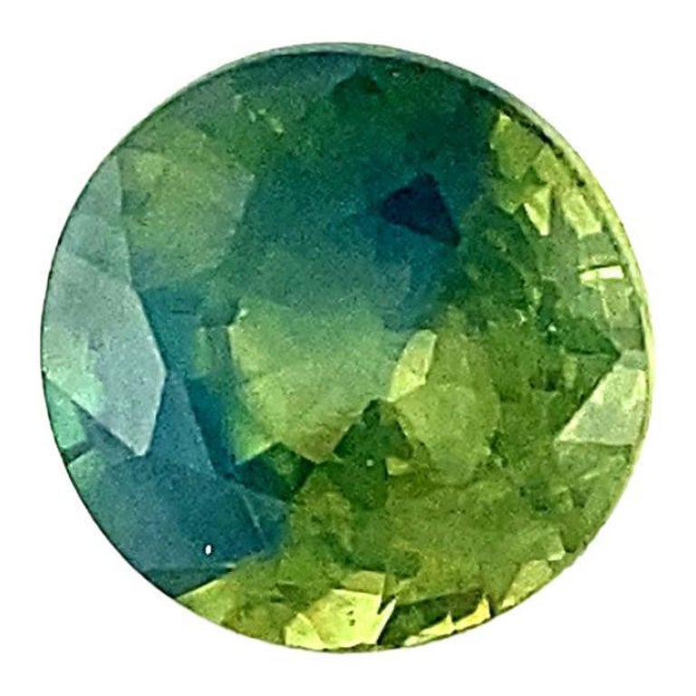 GIA Certified 0.91ct Parti Bi Colour Sapphire Blue Yellow Untreated Round Cut