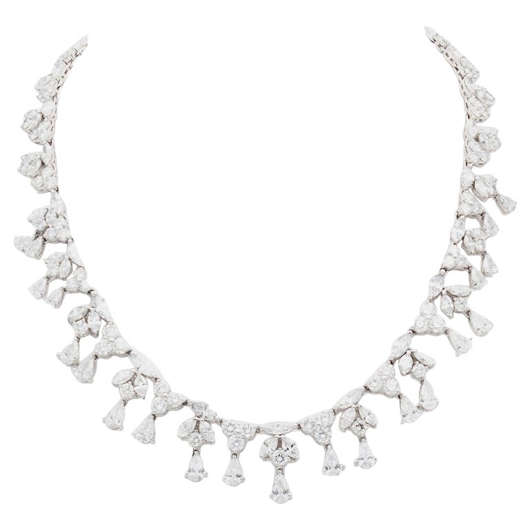 40.00 Carat Multicut Diamond Necklace For Sale