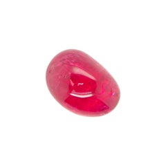 12.38 Carat GRS Certified Burma No Heat Natural Vivid Red Spinel Cabochon