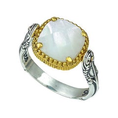 Reversible Ring with Crystal and Mother of Pearl, Dimitrios Exclusive D116-1