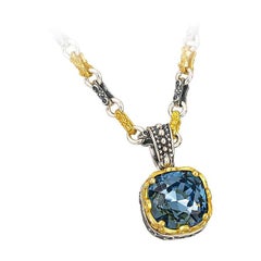 Pendant with Crystal & Tricolor Chain 