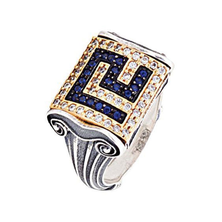 Statement Baroque Style Ring with Amethyst Color Zircon For Sale at 1stDibs