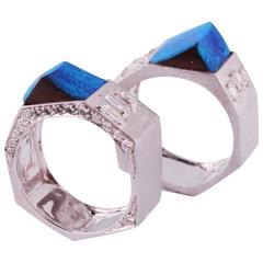 Boulder Opal Diamond Gold Ring