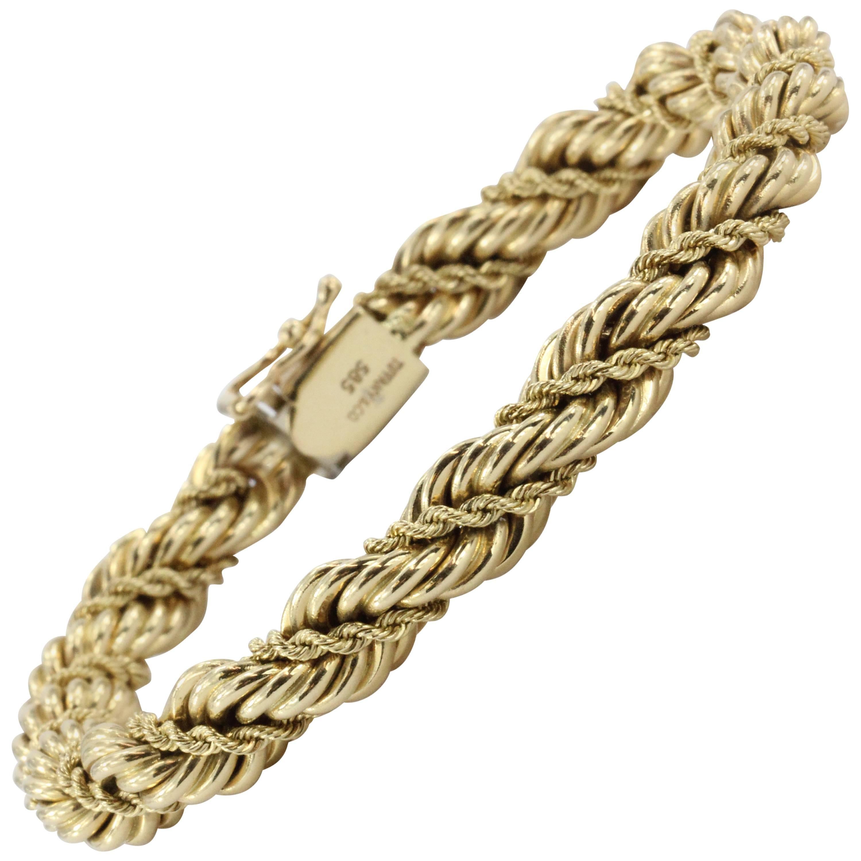 Tiffany & Co. Gold Thick Rope Bracelet 