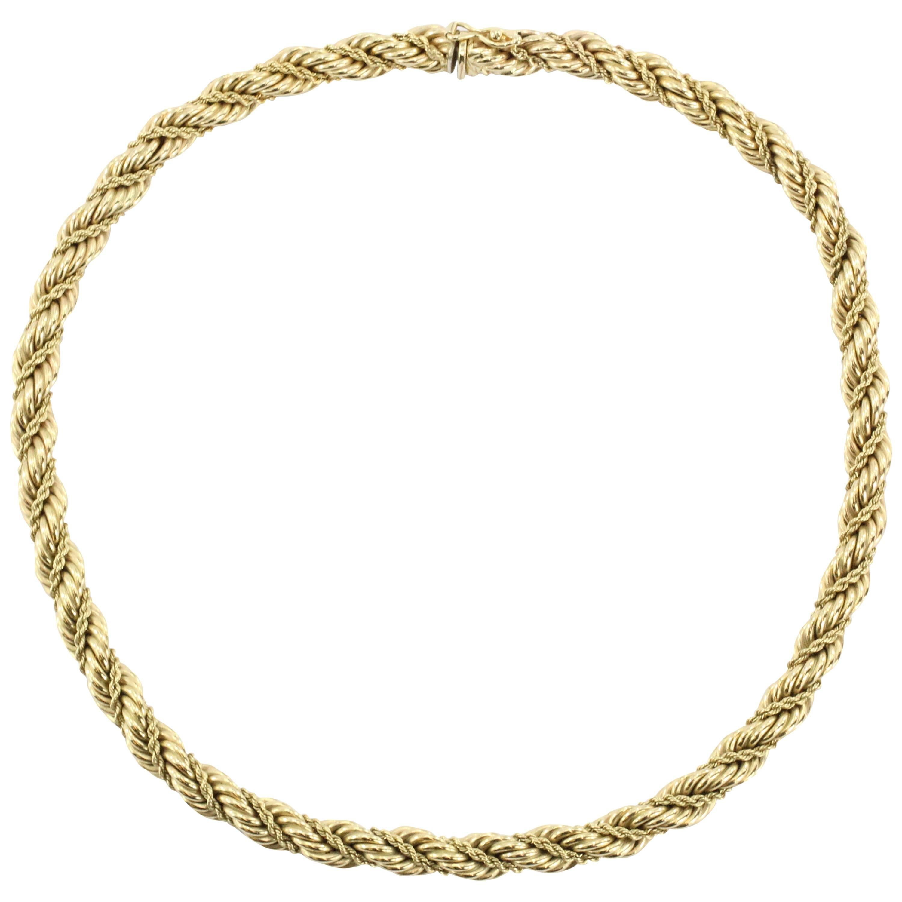 Tiffany & Co. Gold Thick Rope Necklace