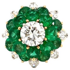 Vintage Emerald and Diamond Ring 