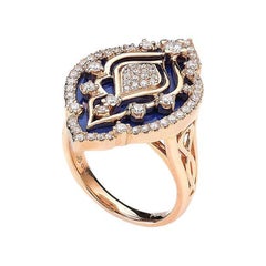 Diamanten Lapislazuli-Ring