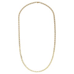 Cartier Classic Vintage 18ct Gold Paper Clip Chain Necklace, 1976