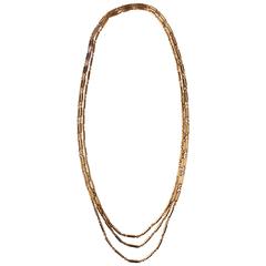 1970 Weingrill Three Strand Gold Chain