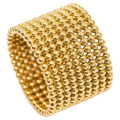 Contemporary Mesh Band Ring in 18Kt Yellow Gold