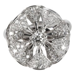 Bvlgari Divas' Dream En Tremblant Pave Diamond Ring in 18K White Gold 1.85 CTW