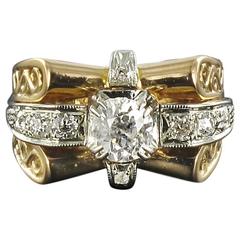 1960s French Diamond Gold Ring 3