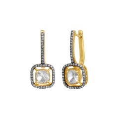 Diamond Suspension Drop Earrings