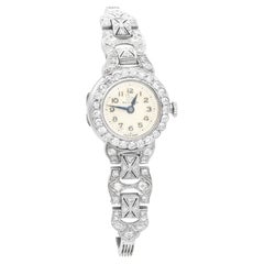 Antique 2.16 Carat Diamond and White Gold Cocktail Watch, circa 1925