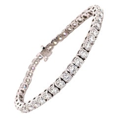 Bracelet tennis avec 14 carats de diamants 13,27 carats certifié GIA