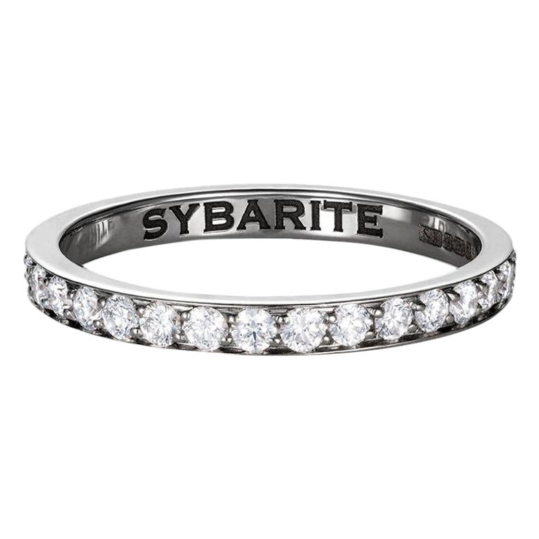 Klassischer Sybarit-Ring aus Weißgold mit weißen Diamanten im Angebot