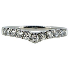 Diamond Wishbone Ring in Platinum, 0.30 Carat