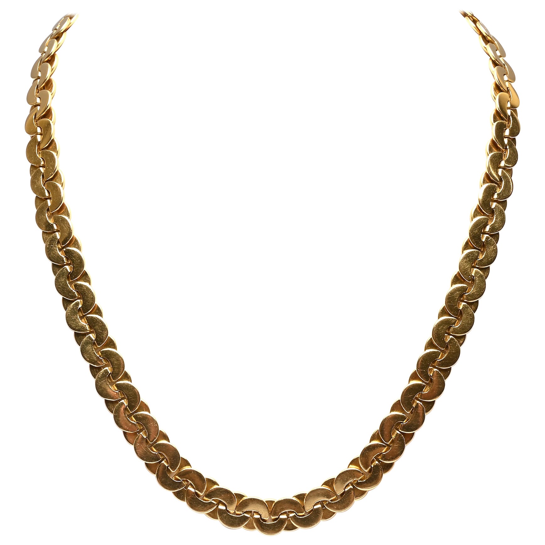 Buccellati Reversible Long Gold Necklace For Sale