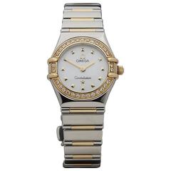 Omega Lady's Yellow Gold Stainless Steel Constellation Quartz Wristwatch
