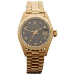 Rolex Lady's Yellow Gold Datejust President Automatic Wristwatch Ref 6917