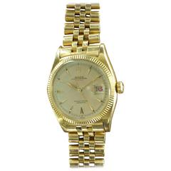 Rolex Yellow Gold Datejust Wristwatch Ref 6305 
