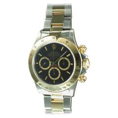 Rolex Yellow Gold Stainless Steel Cosmography Daytona Wristwatch Ref 16523