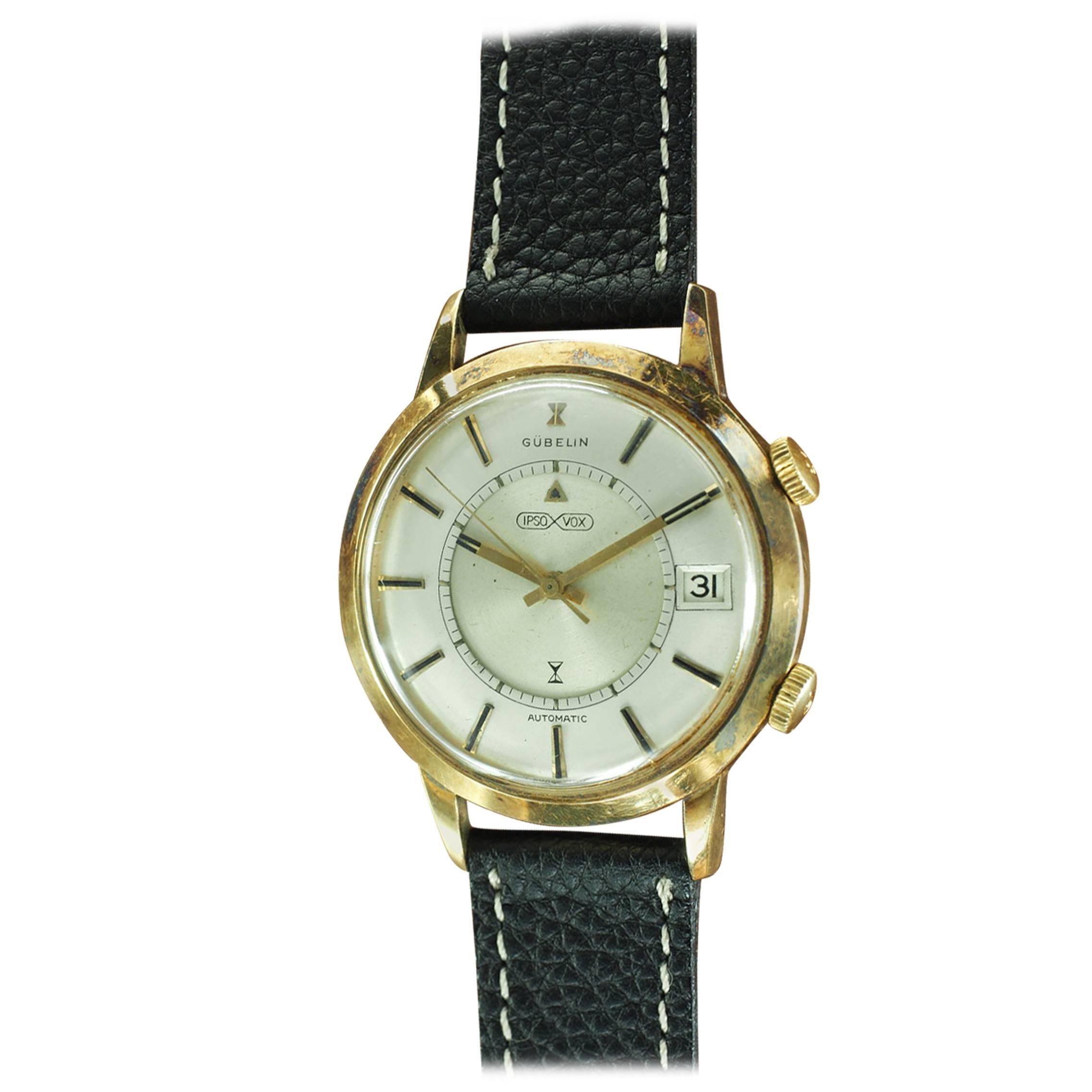 Gubelin Two Tone Memorex Wristwatch For Sale
