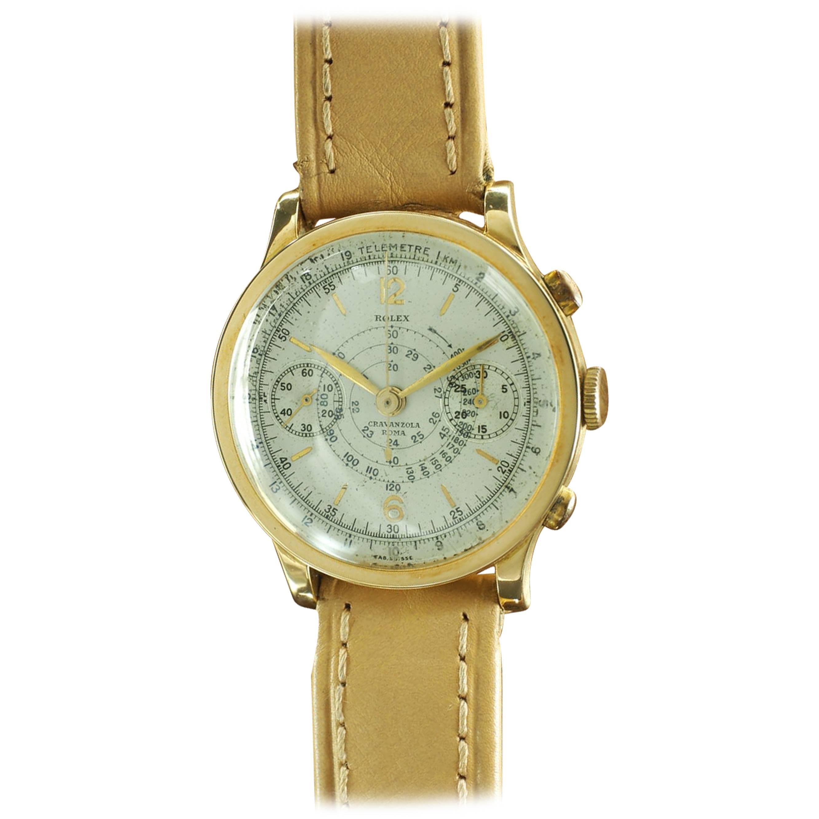 Rolex Yellow Gold Chronograph Wristwatch Ref 2508 For Sale