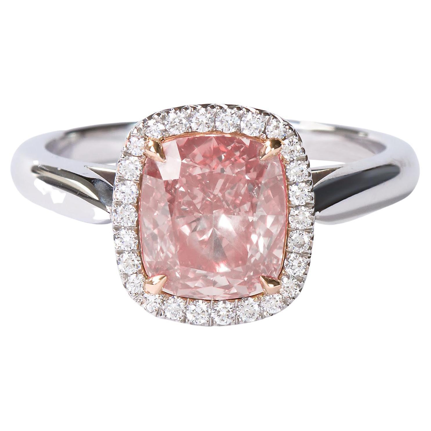 Issac Nussbaum 2.02 Carat Pink Diamond Engagement Ring For Sale