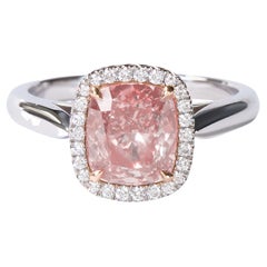 Issac Nussbaum 2.02 Carat Pink Diamond Engagement Ring