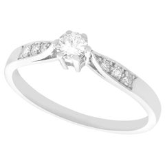 Vintage Diamond and White Gold Solitaire Engagement Ring