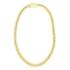 Cadena de oro de eslabones cubanos pesados con diamantes de 31,50 quilates para hombre