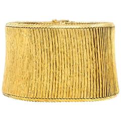 Vintage 1960s Gold Bracelet of Manchette Design