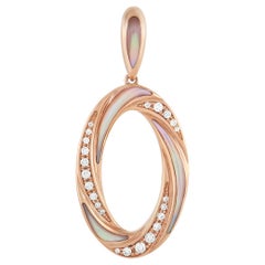 Kabana 14K Rose Gold 0.25 Ct Diamond and Mother of Pearl Pendant