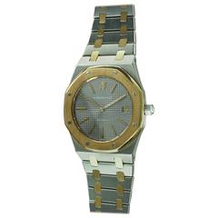 Antique Audemars Piguet Yellow Gold Stainless Steel Royal Oak Jumbo Automatic Wristwatch
