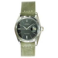 Vintage Rolex White Gold Datejust Automatic Wristwatch Ref 1601 