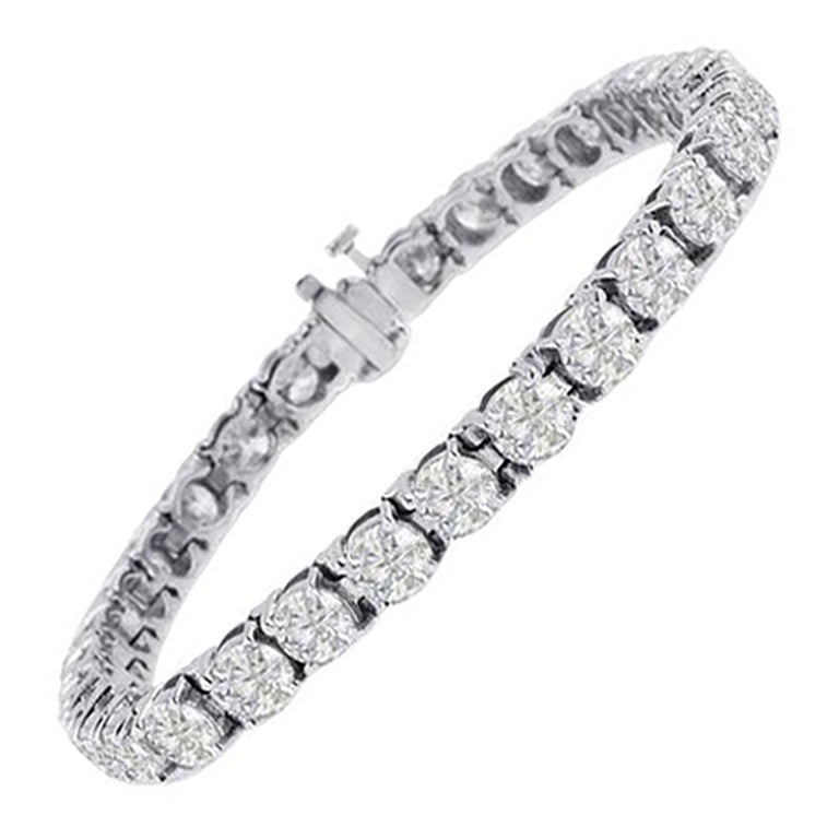 Beauvince Bracelet tennis en or blanc avec diamants de 26,01 carats