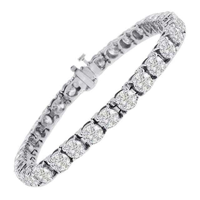 Beauvince Diamond Tennis Bracelet 15.01 Carat Diamonds in White Gold ...