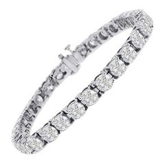 Bracciale Tennis con Diamanti Beauvince 26,01 Carati in Oro Bianco