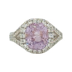 Lavender Spinel and White Diamond Cocktail Ring in Platinum