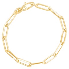 Joelle Gold Paperclip Link Chain Bracelet 14K Gold for Her