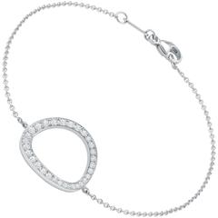 Diamond Set Gold Circles Bracelet