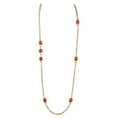 Gold, Cerasuolo Coral and Diamonds Necklace by Rovian