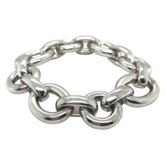 18 Karat White Gold Link Bracelet by Chaumet