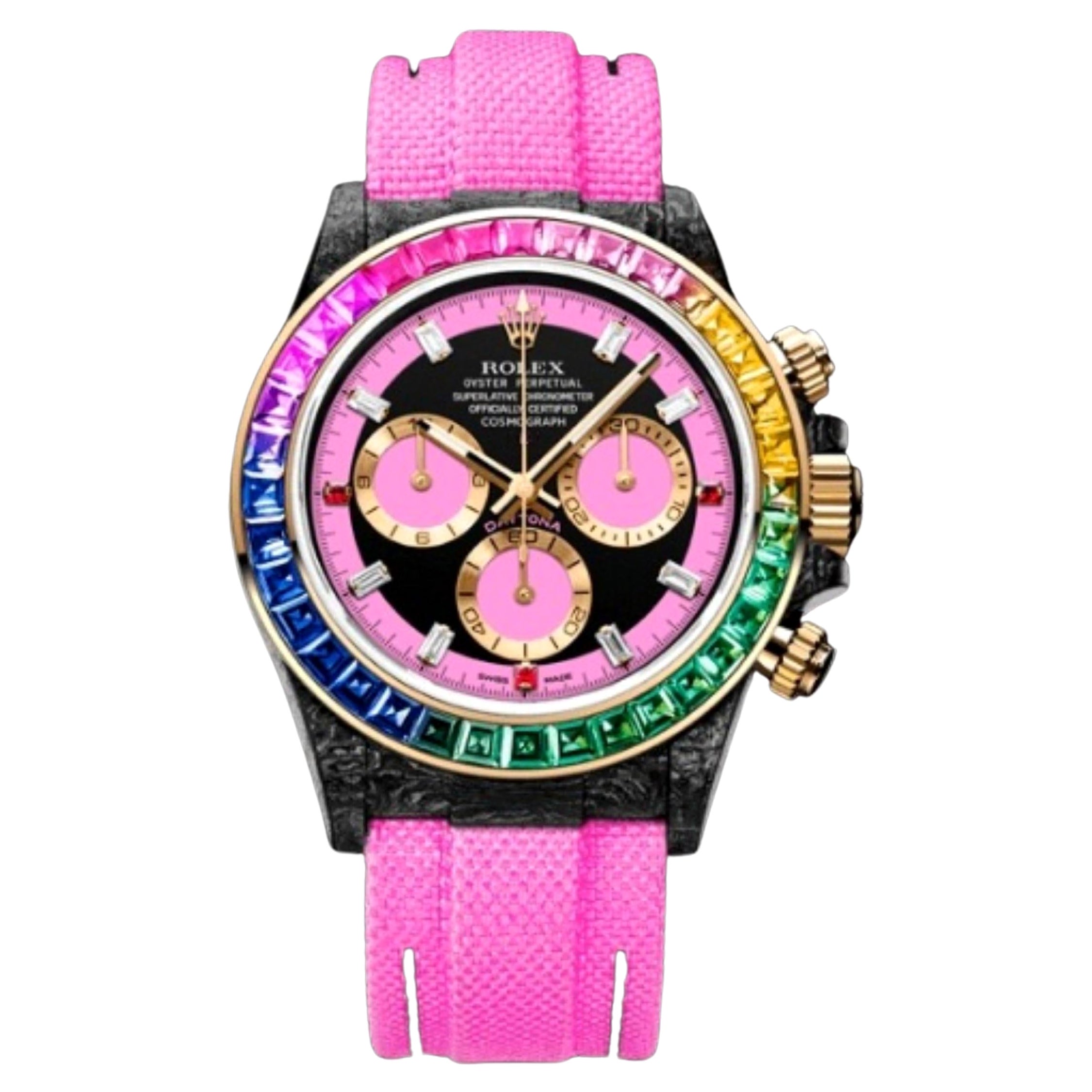 Pink Rolex Daytona Custom Watch For Sale