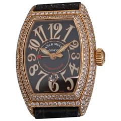 Franck Muller Lady's SCD Rose Gold Diamond Conquistador Automatic Wristwatch