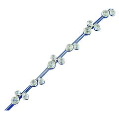 Contemporary Rose Cut Diamond Gold Bracelet
