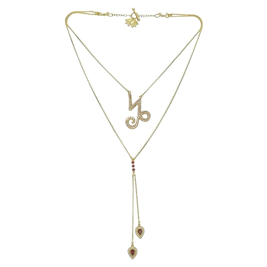 Twin Elegance Capricorn 3-in-1 Detachable Zodiac Necklace