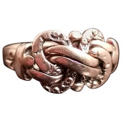 Antique 9 Karat Rose Gold Lovers Knot Ring