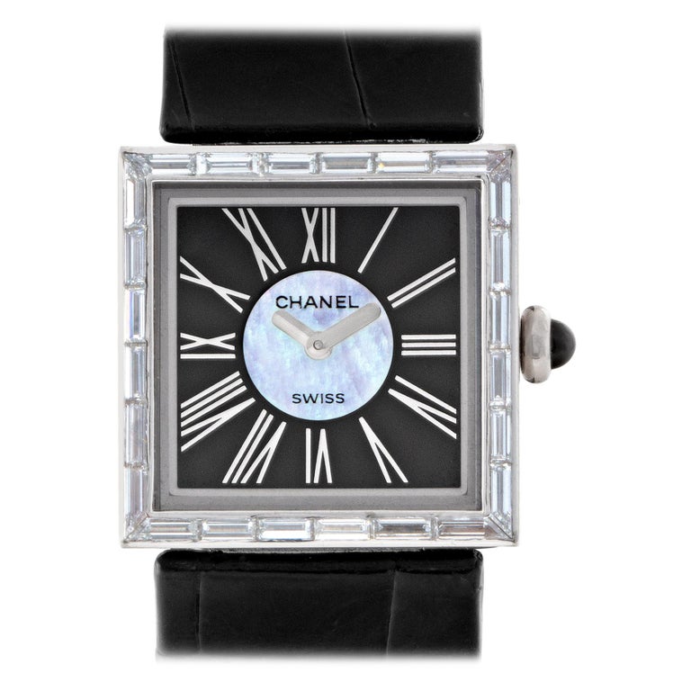 Chanel Mademoiselle XXX 18K White Gold Watch